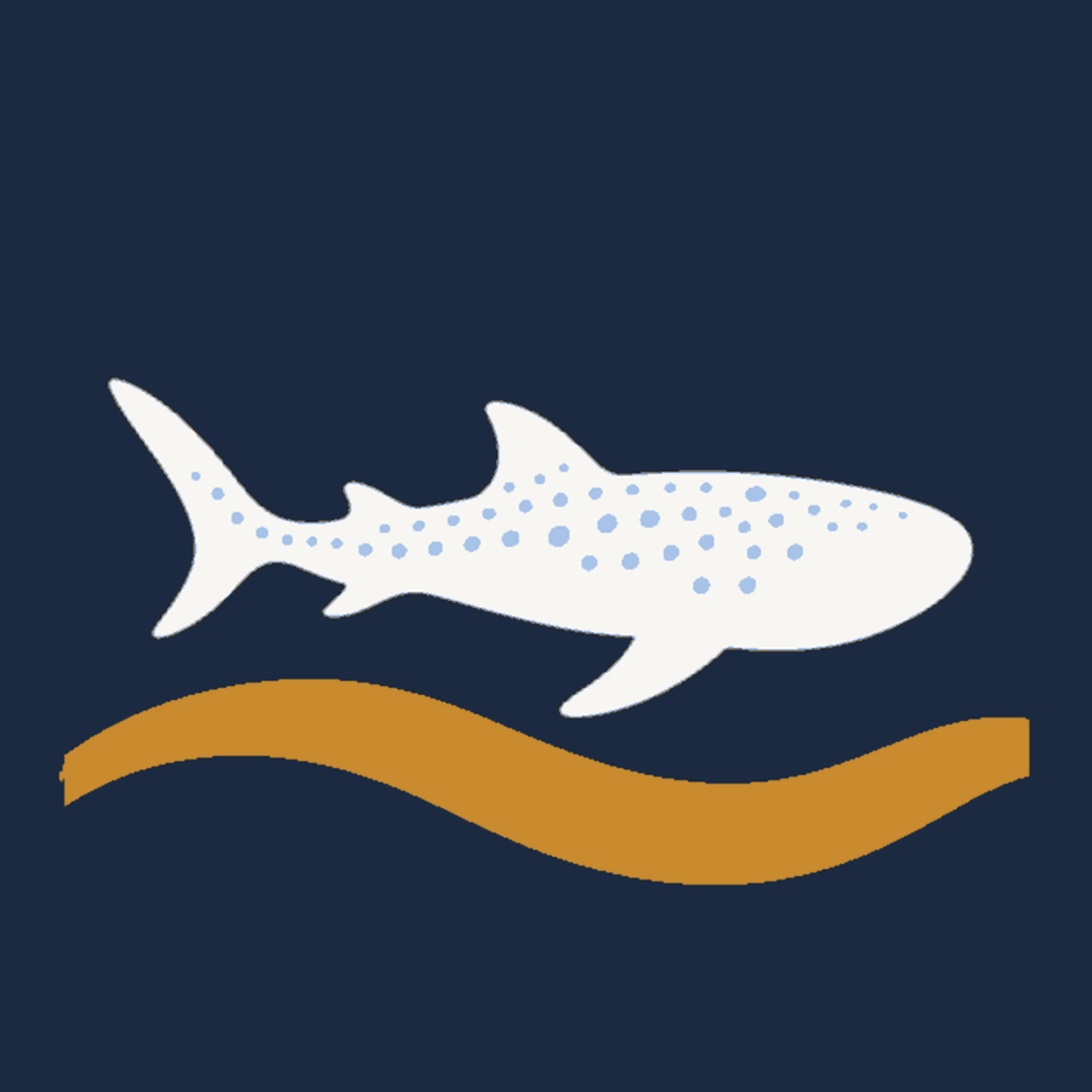 MK-SH-V mark: a whale shark over an amber band